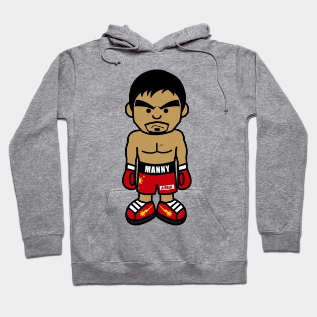 Angry Pacquiao Cartoon by AiReal Apparel Hoodie by airealapparel